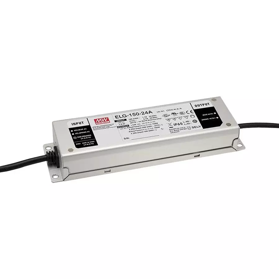 Mean Well LED DRIVER PSU, AC-DC, 24V, 6.25A, ELG-150-24-3Y
