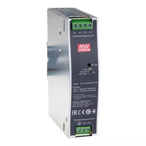 Mean Well DC-DC CONVERTER, 12V, 10A, DDR-120B-12