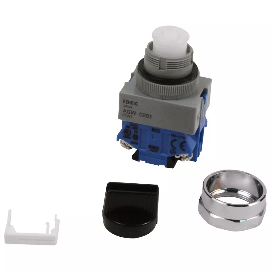 IDEC SWITCH, SELECTOR, DPDT-2NO, 10A, 600V, ASW220