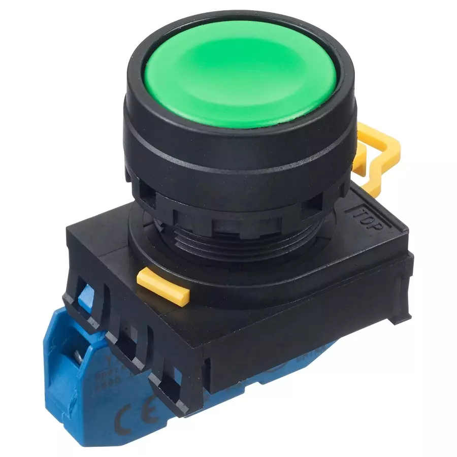 IDEC PB SWITCH, SPST-NO, 10A, 120VAC, SCREW, YW1B-A1E10G