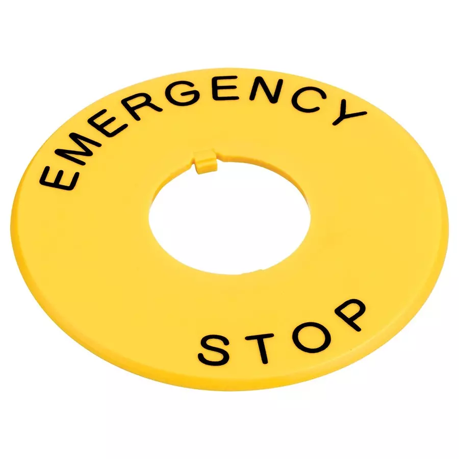 IDEC NAMEPLATE, E-STOP SWITCH, HWAV-27-Y