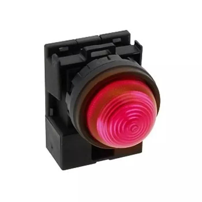 IDEC PILOT LIGHT, DOME, 24V, RED, HW1P-2JPQ4R
