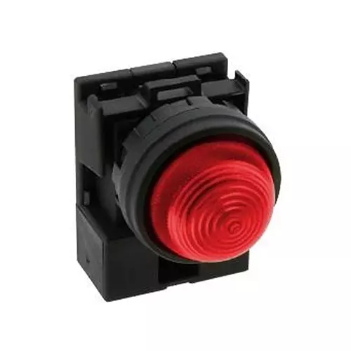IDEC PILOT LIGHT, DOME, 120V, RED, HW1P-2JPRH2R