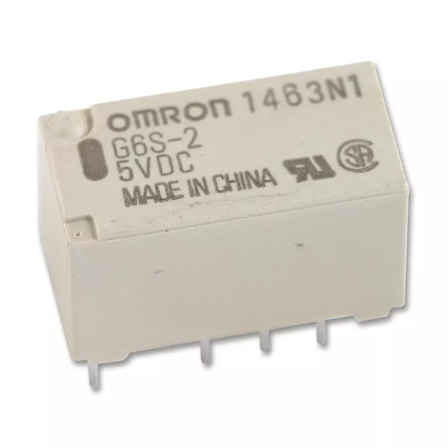 OMRON ELECTRONIC COMPONENTS RELAY, SIGNAL, DPDT, 30VDC, 2A, G6S-2F  DC5