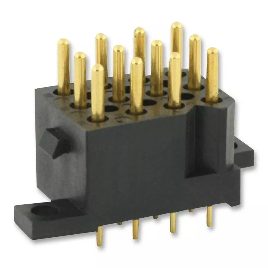 SOURIAU-SUNBANK / EATON CONNECTOR, RECTANGULAR, PLUG, 12POS, PCB, SMS12GE4