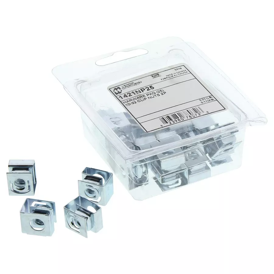 HAMMOND Hardware CLIP NUT, #10-32, 25 PACK, 1421NP25 (Pack of 25)