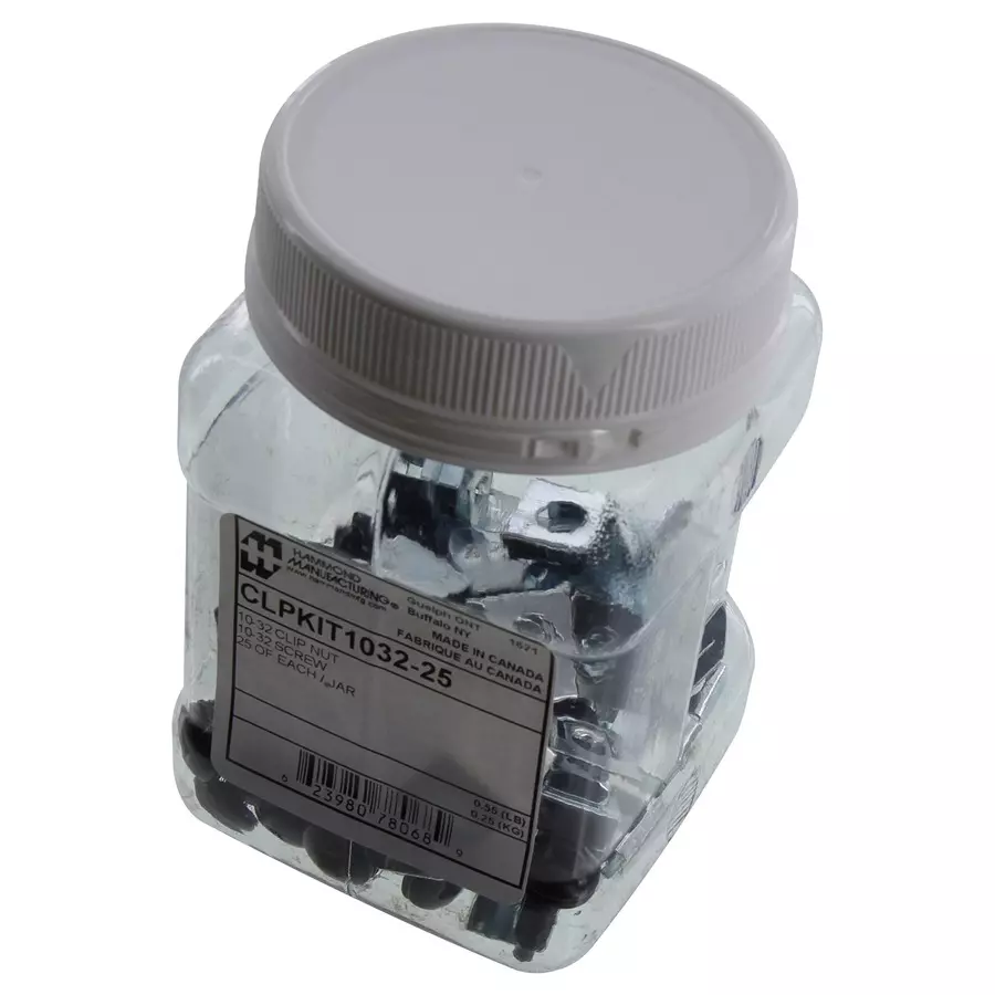 HAMMOND Hardware SCREW & CLIP NUT, 10-32, ENCLOSURE, 25PK, CLPKIT1032-25 (Pack of 25)