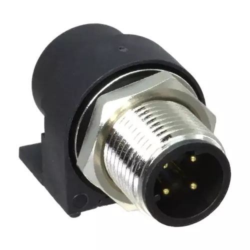 NORCOMP Sensor Conn, M12, 4Pos, R/A Plug, Panel, 861-D04-11SR004