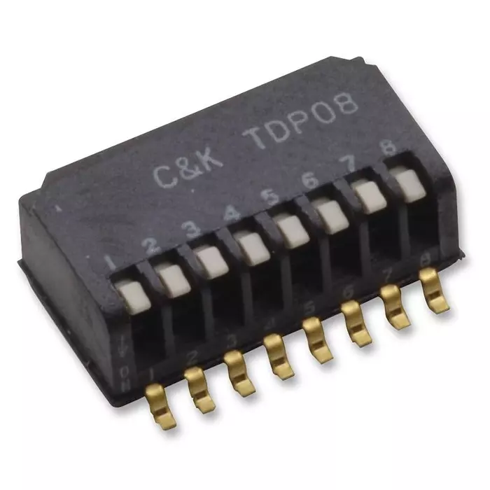 C&K COMPONENTS Switch Dip Side 8Pos Smd, TDP08H0SBD1