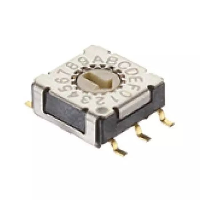 C&K COMPONENTS Rotary Coded Sw, 10Pos, Bcd, 0.1A/5V/Smd, RTF10R1S.