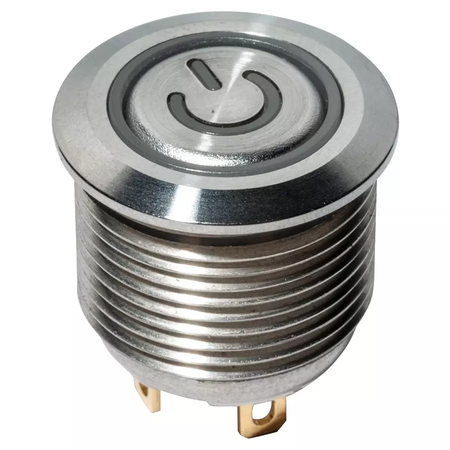 C&K COMPONENTS Anti Vandal Switch, Spst, 2A, 36Vdc/Panl, ATP16-DL1-000-B4SA-04G
