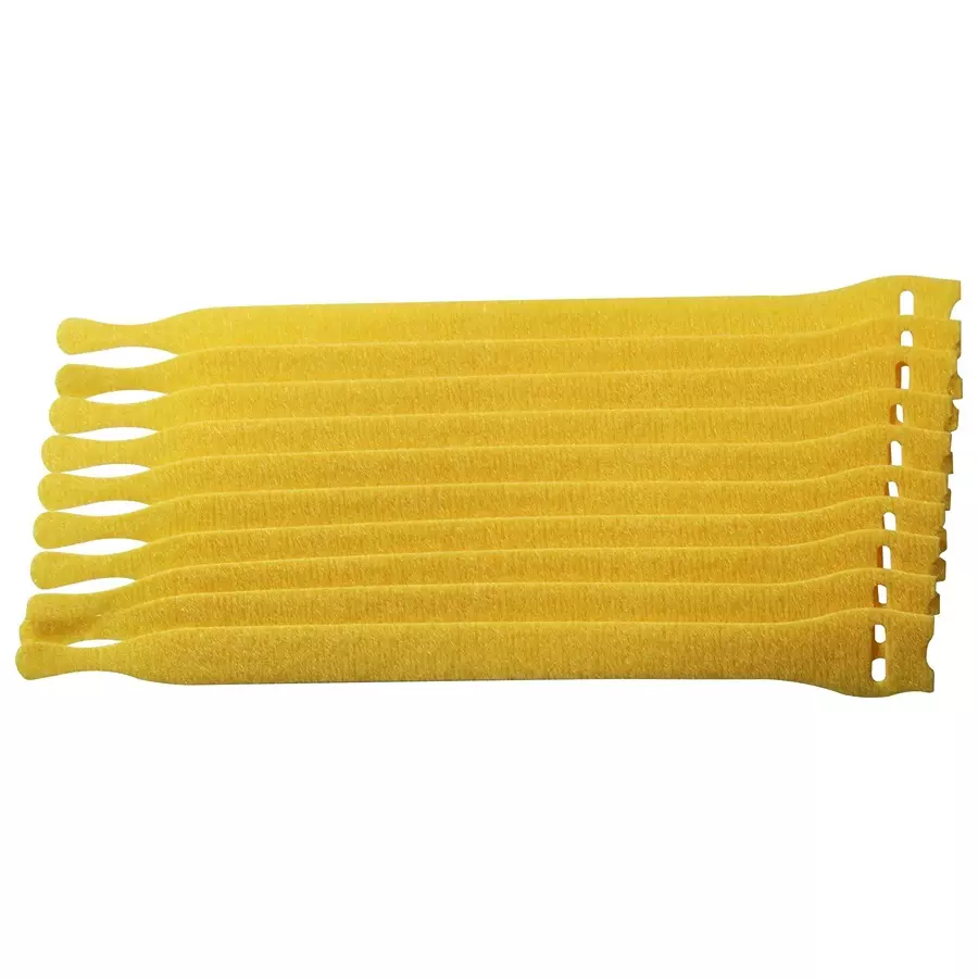 HELLERMANNTYTON Loop Tie, Yellow, 200X12.5 mm, Pk10, 130-00016 (Pack of 10)