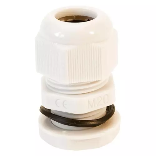 HELLERMANNTYTON Cable Gland, Nylon 6.6, 13 mm-18 mm, Wht, NGM25-WH (Pack of 10)