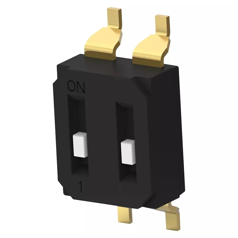 ALCOSWITCH - TE CONNECTIVITY Dip Switch, 2Pos, Spst, Slide, Smd, EDS02SGRSTR04Q