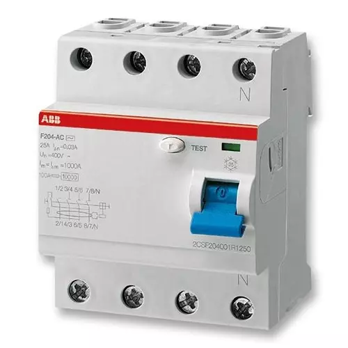ABB Rccb, 4 Pole, 63A, 30Ma Trip, F204AC-63/0.03