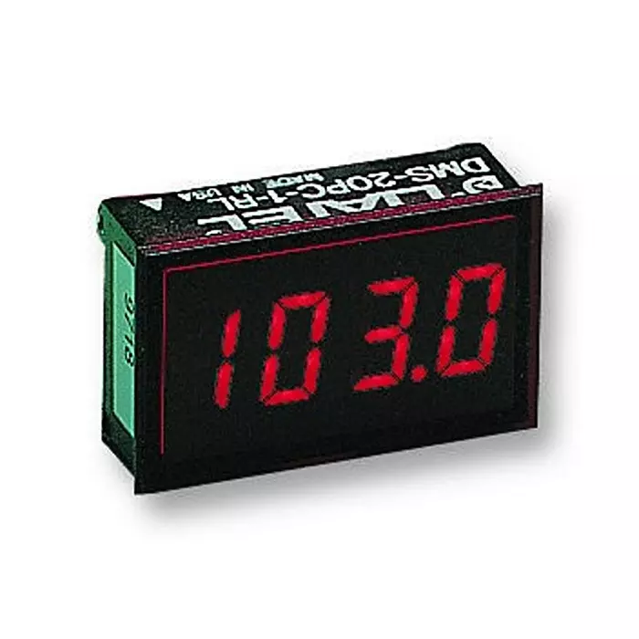 MURATA POWER SOLUTIONS Meter, LED, 3.5Digit, Red, DMS-20PC-4/20S-C