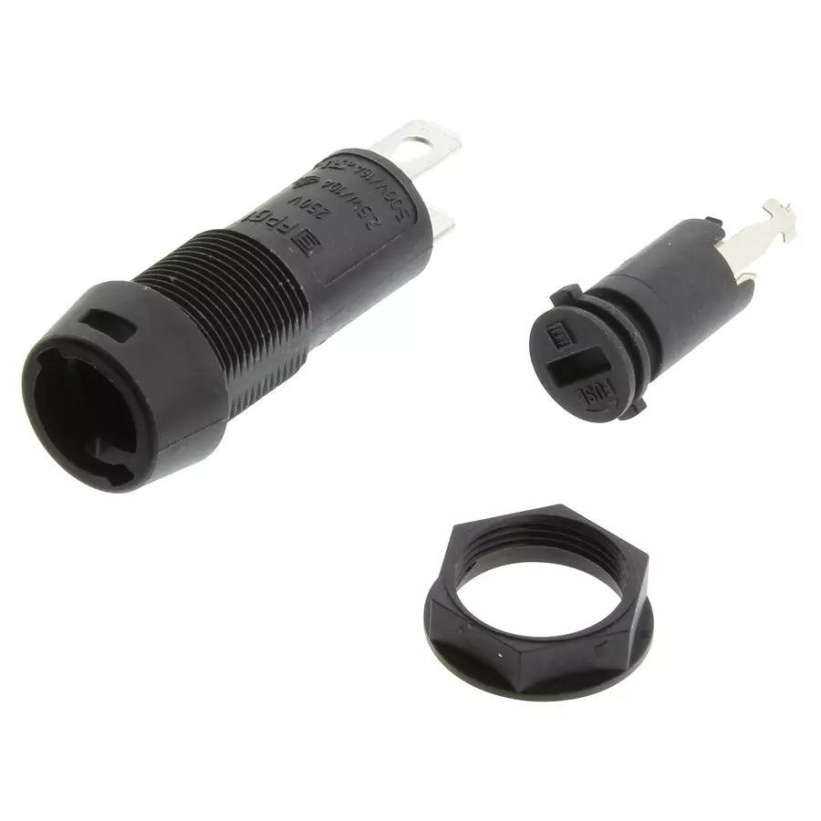 SCHURTER Fuseholder, 5X20 mm, Panel, Slot Knob, 3101.0010