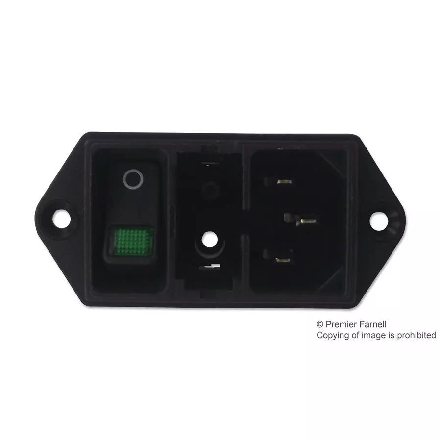 SCHURTER Inlet, Iec, C14, Dd11, 10A, DD11.0121.1110