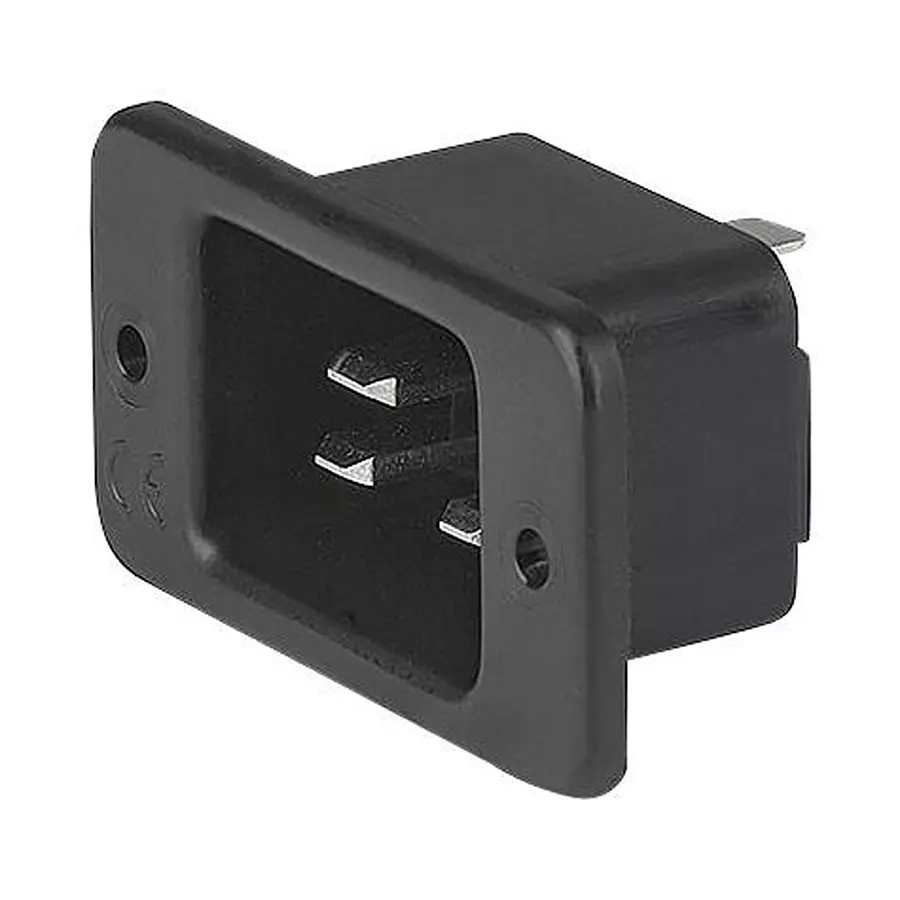 SCHURTER Power Entry Conn, Plug, 16A, Panel, 6163.0004