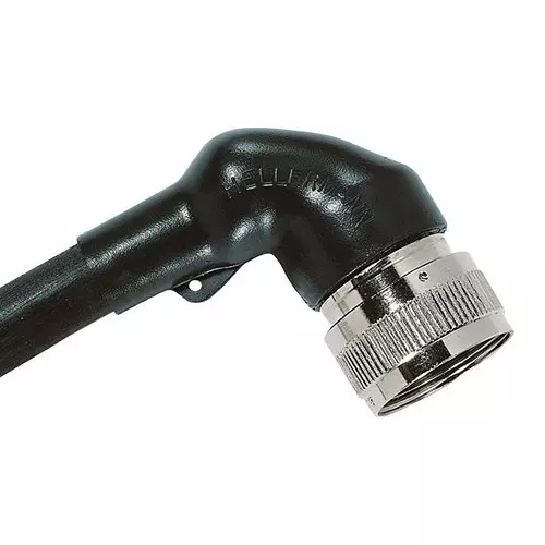 HELLERMANNTYTON Heat-Shrink Boot, Right Angle, 31 mm, Blk, 411-55012