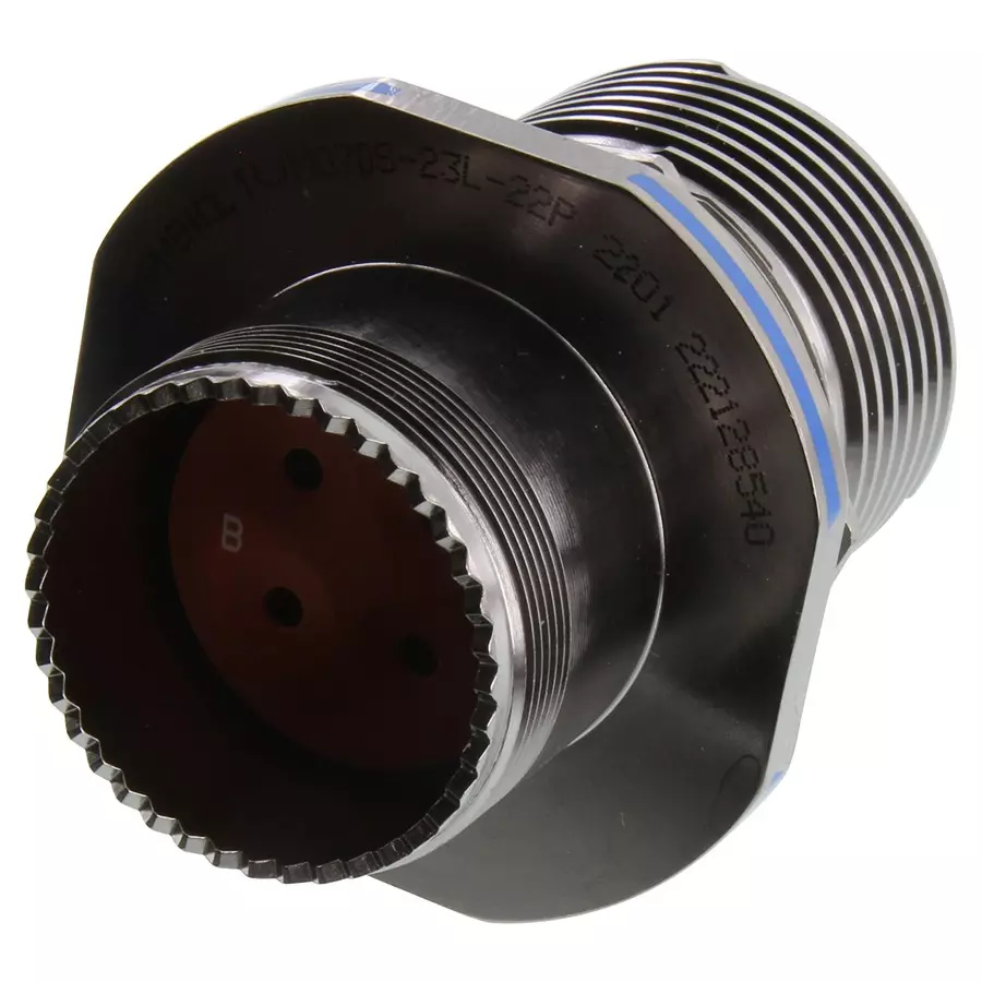 AMPHENOL AEROSPACE CIRCULAR CONN, RCPT, 4POS, JAM NUT, TVM07DS-23L-22P