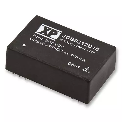 XP POWER DC/DC CONVERTER, 3W, DUAL 15V O/P, JCB0305D15