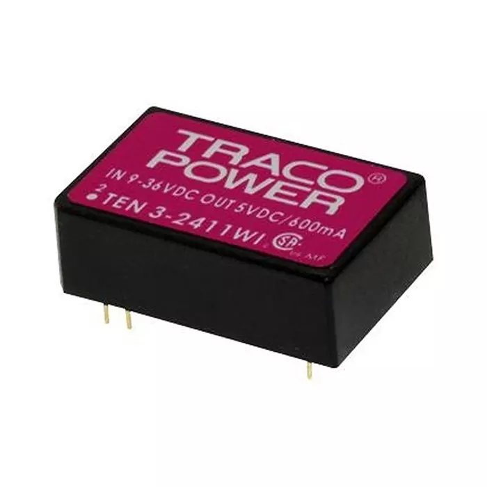 TRACO POWER DC-DC CONVERTER, 5V, 0.6A, TEN 3-2411WI