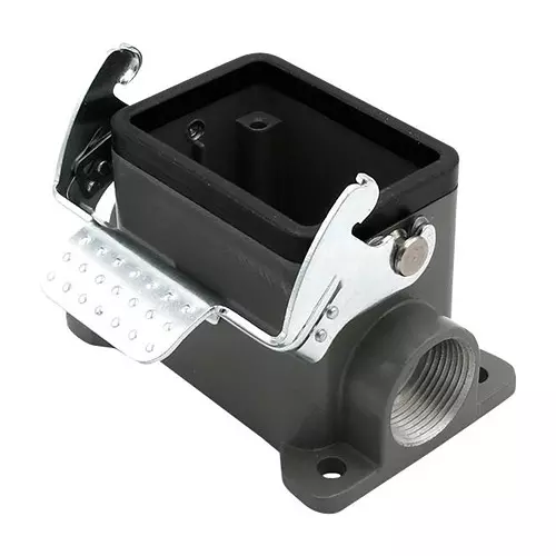 MOLEX Heavy Duty Hoods / Housings / Bases HEAVY DUTY BASE, 6B, 1 LEVER, PANEL 93601-0828