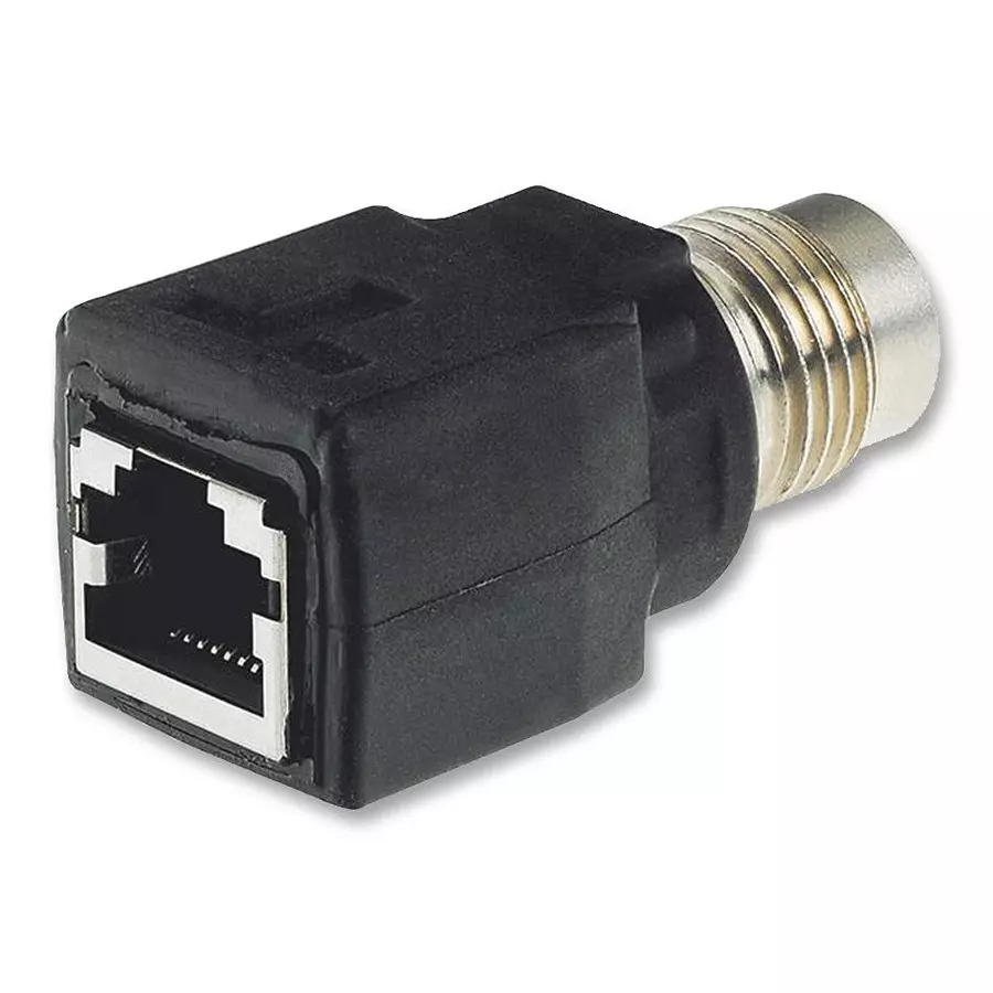 Harting Inter Series Adapters ADAPTOR, M12 SKT/RJ45, STR, HARAX, 4P, 21 03 381 2401
