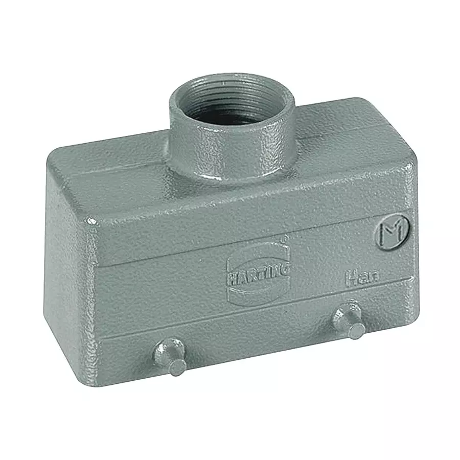 Harting Heavy Duty Hoods / Housings / Bases HOOD, TOP ENTRY, 10B, M25, 2 LEVER, 19300101421