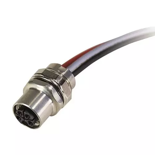 Harting Sensor Cable Assemblies SENSOR CORD, 4P M12 RCPT-FREE END, 11.8", 21035962516