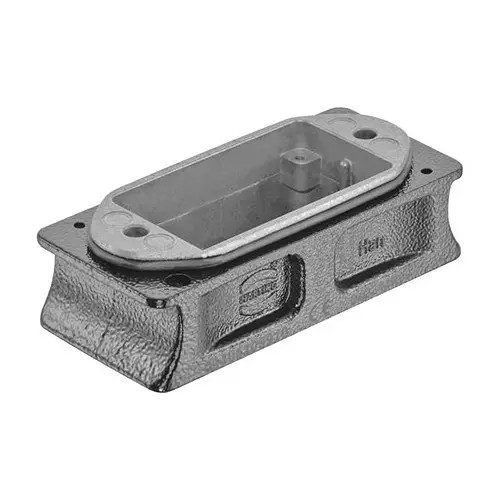 Harting Heavy Duty Hoods / Housings / Bases HEAVY DUTY BASE, SCREW, SIZE 10B, ALUM, 09405109910