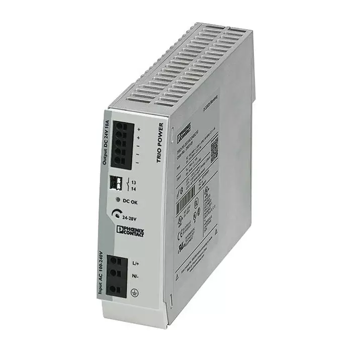 Phoenix Contact AC / DC DIN Rail Mount Power Supplies POWER SUPPLY, AC-DC, 24V, 10A, 2903149