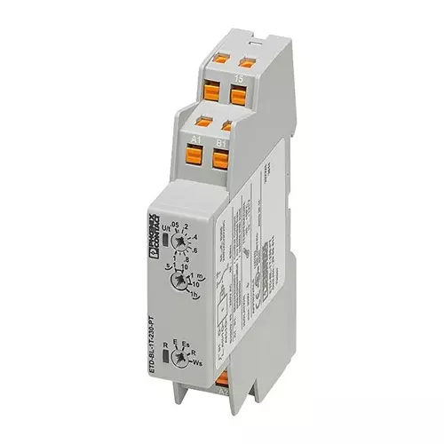Phoenix Contact Analogue Timers - DIN Rail TIMER RELAY, MULTIFUNCTION, 0.05S-1H, 2905814