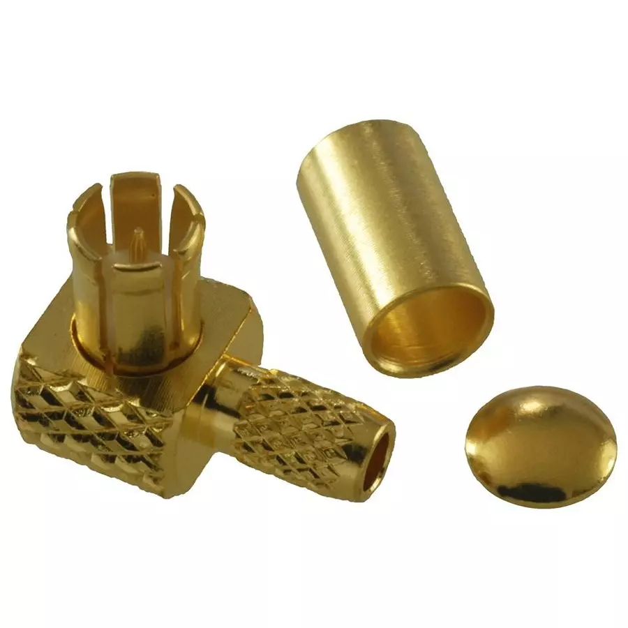 JOHNSON RF/COAXIAL, MCX PLUG, R/A, 75 OHM, CRIMP, 133-8433-101