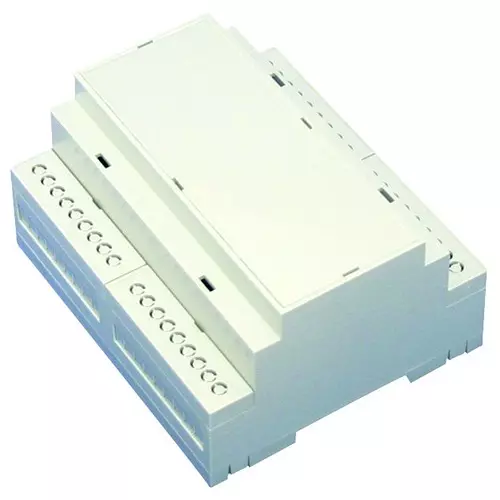 BUD ENCLOSURE, DIN RAIL, ABS, LT GRAY, DMB-4771.