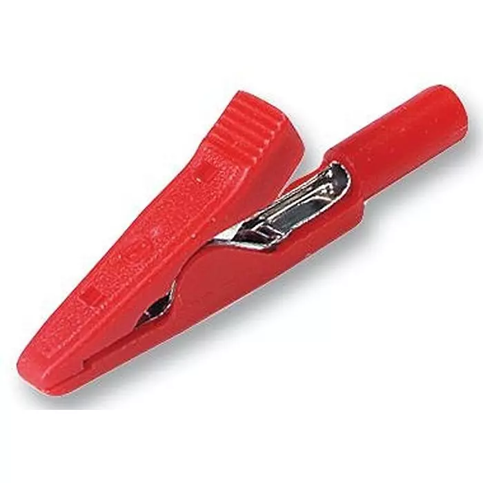 HIRSCHMANN CROCODILE CLIP, 4MM, RED, 8A, 930317801