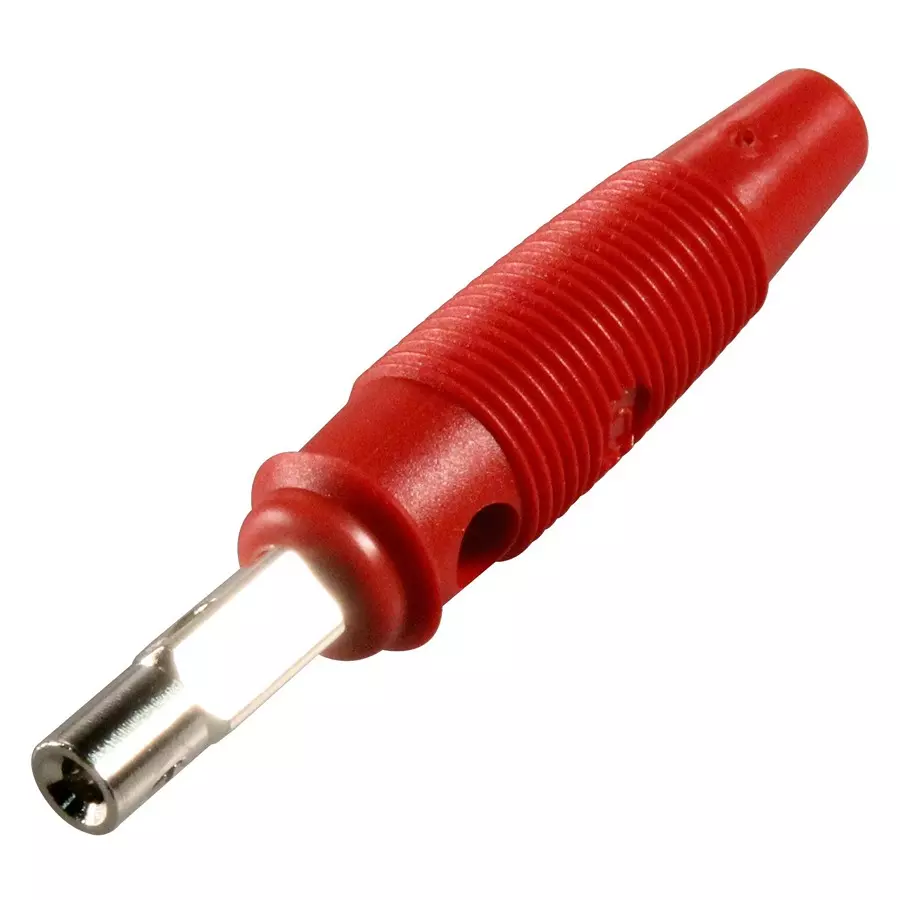 HIRSCHMANN PLUG, 16A, 4MM, CABLE, RED, PK5 , BO, 930726101 (Pack of 5)