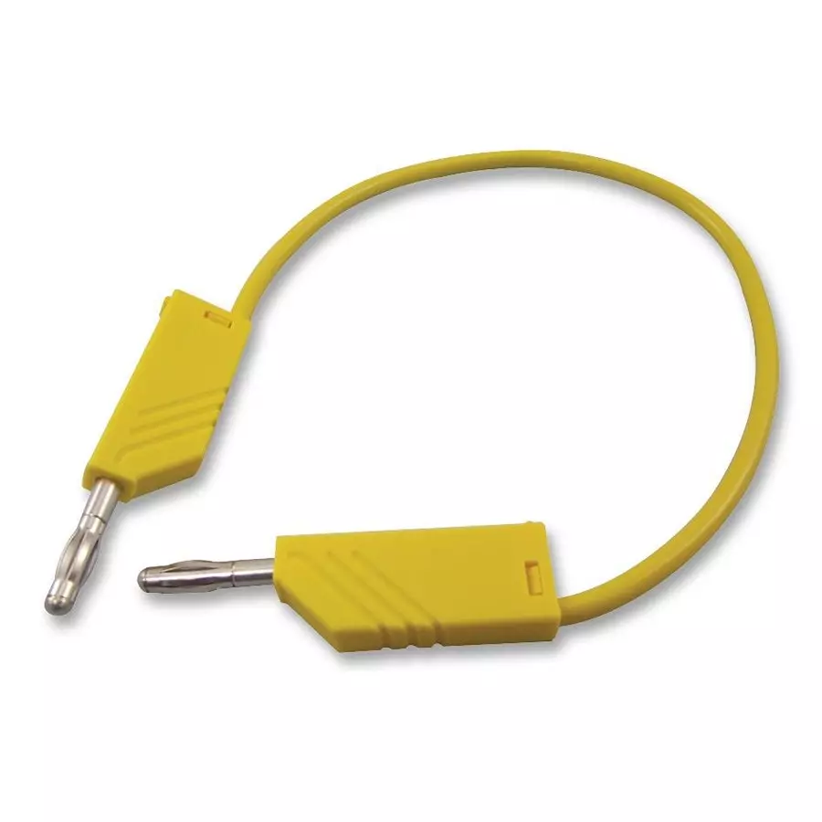 HIRSCHMANN TEST LEAD, YELLOW, 250MM, 60V, 32A, 934059103