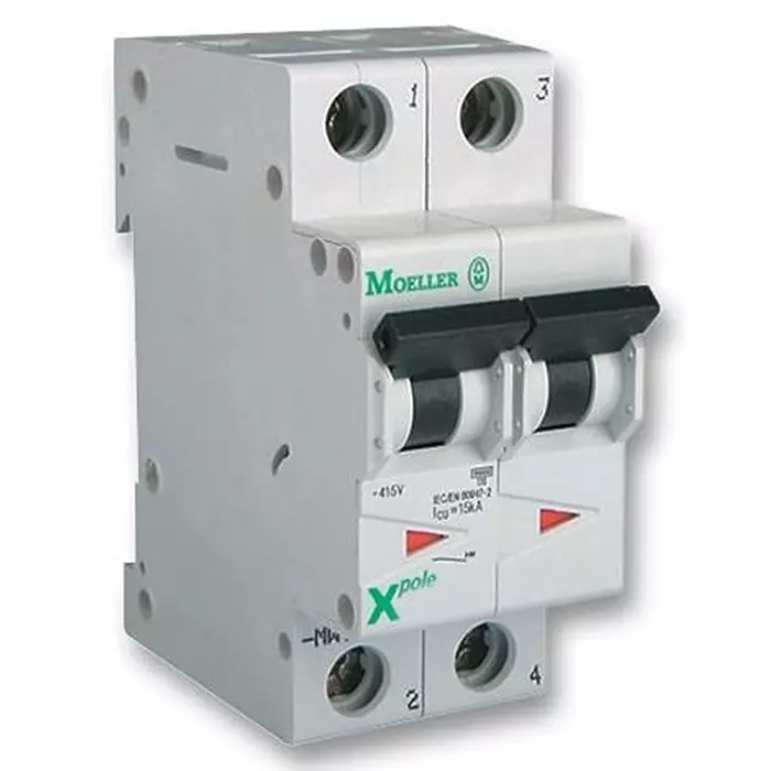 EATON MOELLER CIRCUIT BREAKER, 10A, 2POLE, FAZ-C10/2