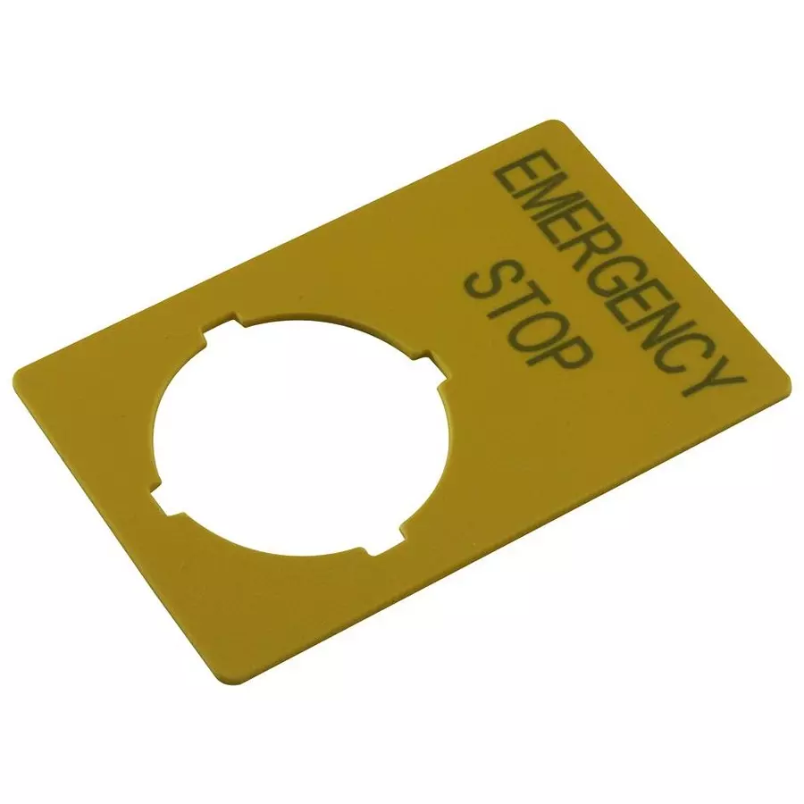 EATON MOELLER LABEL, EMERGENCY STOP, ENGLISH, M22-XZK-GB99