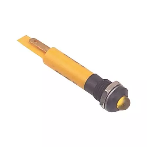 CML INNOVATIVE TECHNOLOGIES LED, M8, 24VDC, BLK CHROME, YELLOW, 190A1352