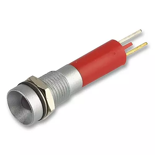 CML INNOVATIVE TECHNOLOGIES LED, M8, 24VDC, MATT CHROME, HE-RED, 190B2350