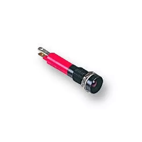 CML INNOVATIVE TECHNOLOGIES LED, M8, 24VDC, BLK CHROME, HE-RED, 190B1350