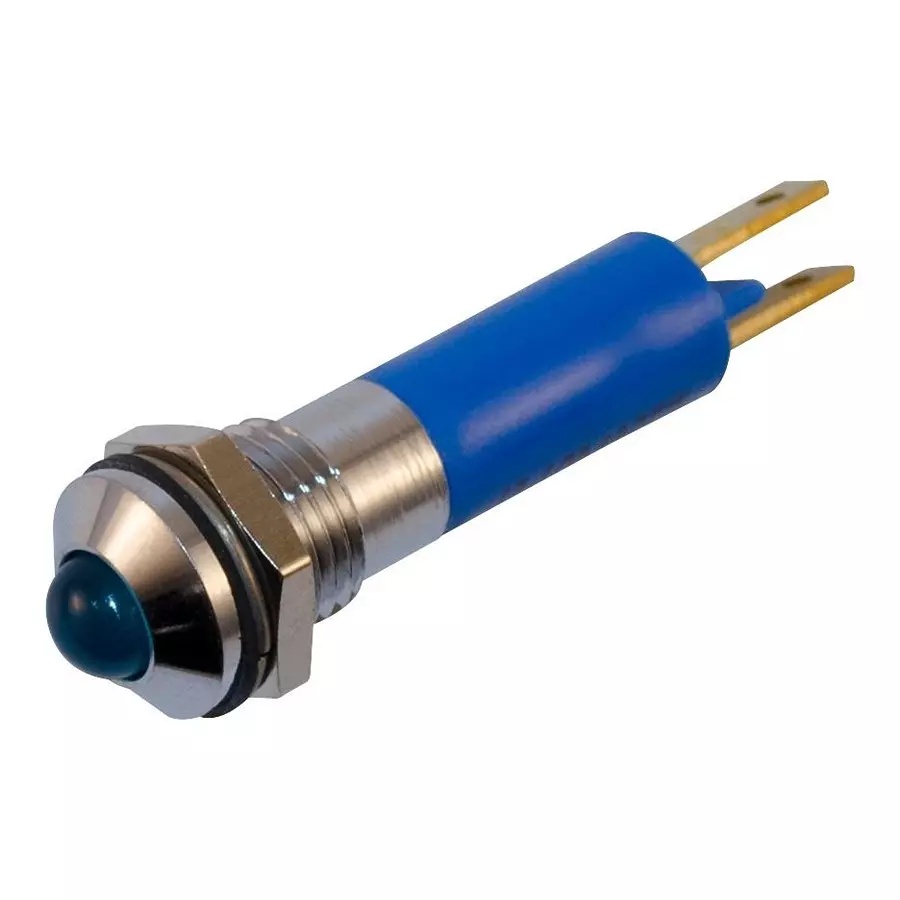 WAMCO Panel Mount Indicator, Led, 8Mm, Blue, 24V, WL-19040357