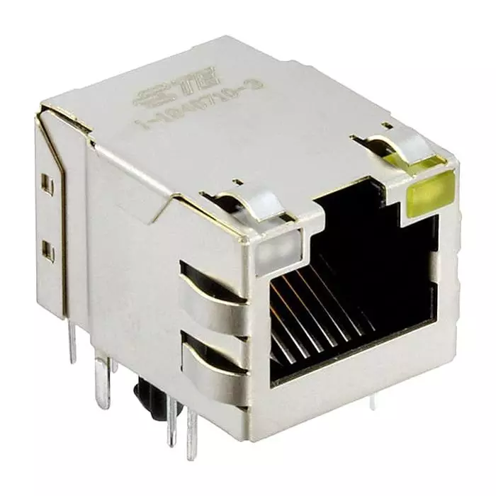 TRP CONNECTOR/BEL Rj45 Conn, R/A Jack, 8P8C, 1Port, Th, 2250015-3