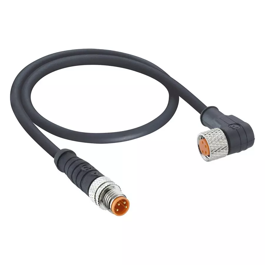 LUTRONIC Sensor Cord, 3P M8 Plug-R/A Rcpt, 11.8", 0810 0805 03 300 0,3M