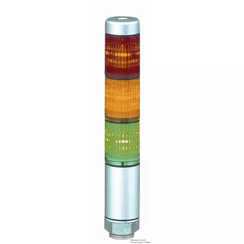 PATLITE (U.S.A.) Lamp, Stackable, Ind, Red/Yellow/Green, MPS-302-RYG