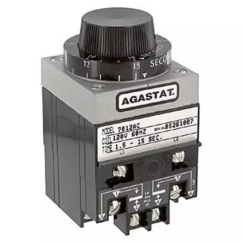 AGASTAT - TE CONNECTIVITY Time Delay Relay, Dpdt, 15S, 240Vac, 7012AC