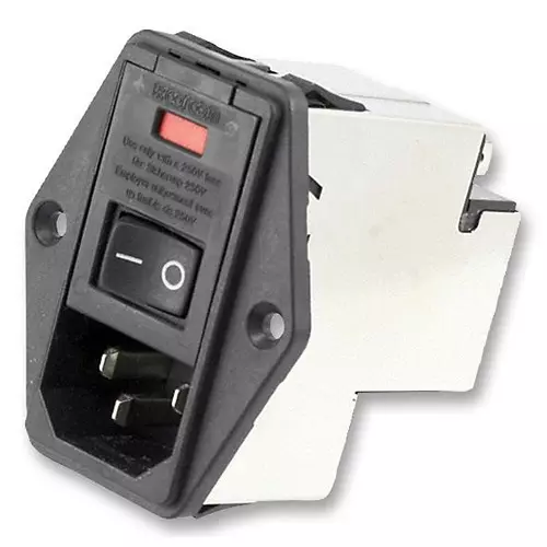 CORCOM - TE CONNECTIVITY CONNECTOR, POWER ENTRY, RCPT, 10A, 250VAC, PE0SXDSXB.